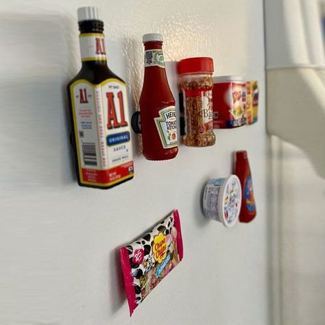 Xinfeng creative fridge magnet Mini Brand Display Ideas, Mini Brands Craft Ideas, Mini Brands Display Ideas, Fun Fridge Magnets, Aesthetic Fridge Magnets, Diy Mini Brands Display, Mini Brands Display Diy, Mini Brands Display, Fridge Magnets Aesthetic