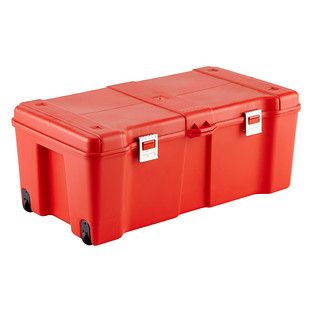 Red Storage Locker with Wheels Summer Camp Checklist, Camp Necessities, Camping Gear Storage, Camping Checklist Family, Camp Trunks, Camping Essentials List, Storage Locker, Camping Organization, Storage Trunks