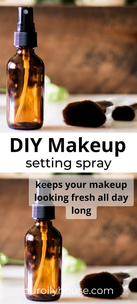 Homemade Setting Spray, Diy Setting Spray, Our Oily House, Diy Makeup Setting Spray, Diy Makeup Recipe, Makeup Recipes, Cactus Water, Homemade Makeup, Makeup Spray