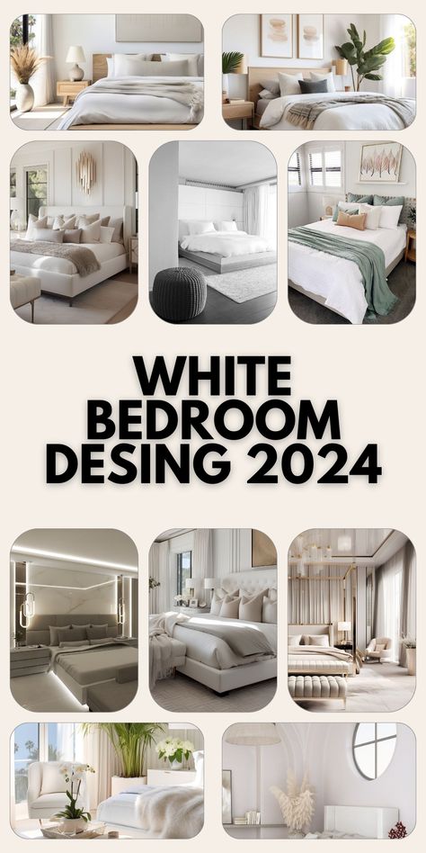 Timeless Elegance: White Bedroom Design 2024 | Ideas, Furniture, Decor, and Accents for a Serene Haven Primary Bedroom 2024, Primary Bedroom Ideas 2024, White Bedroom Furniture Wall Color Ideas, Bedroom Ideas 2024 Design Trends, White Bedroom Ideas With Color, 2024 Master Bedrooms Decor, Neutral Bedroom Ideas With Pop Of Color, 2024 Bedroom Colors, Bedroom Ideas With Color