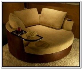 Oversized Swivel Chair With Cup Holder Cuddle Couch, Round Couch, Oversized Chaise Lounge, Round Sofa Chair, Round Swivel Chair, Big Comfy Chair, Cuddle Chair, Round Living Room, Chair Pictures