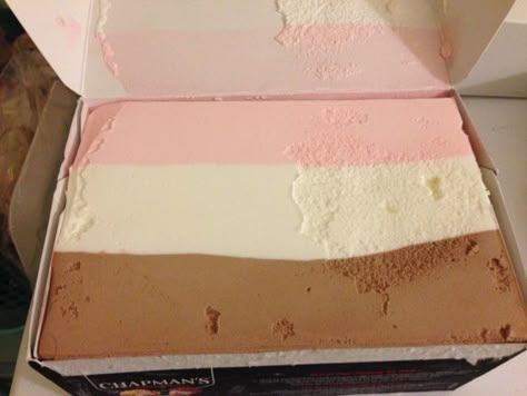 Used to serve it in slices so the layers remained intact                                                                                                                                                      More Neapolitan Ice Cream, 1970s Childhood, Retro Food, Childhood Memories 70s, Childhood Days, 90s Childhood, Retro Recipes, Vintage Memory, Oldies But Goodies