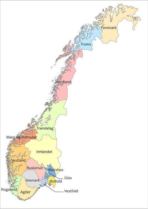 Norwegian People, Norway Map, Geography Map, Alesund, Nordland, Viking History, Tromso, Trondheim, Stavanger