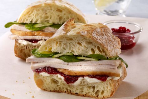 Cranberry Turkey Ciabatta Thanksgiving Cranberries, Cranberry Sauce Sandwich, Cranberry Turkey Sandwich, Sage Turkey, Fall Sandwiches, Ciabatta Sandwich, Turkey And Cranberry, Hot Turkey Sandwiches, Turkey Sandwiches Recipes