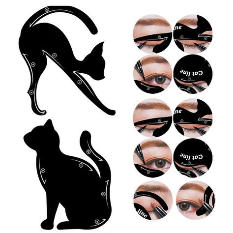 Eyeliner Template, Cat Eyeliner Stencil, Line Eyeliner, Dry Eyes Causes, Eyeliner Shapes, Winged Eyeliner Stamp, Eyeliner Stencil, Smoky Eyeshadow, Perfect Cat Eye