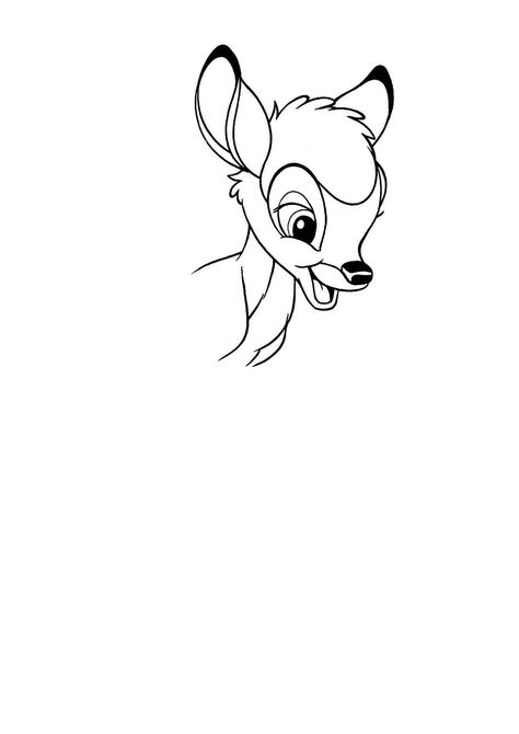 Simple Bambi Tattoo, Bambi Tattoo Design, Bambi Tattoo Disney, Disney Tattoo Stencils, Bambi Tattoo Ideas, Thumper Tattoo, Bambi Tattoo, Free Tattoo Designs, Spiderman Drawing