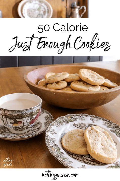 I have a massive sweet tooth, but also struggle with self control when sweets are around. These 50 Calorie "Just Enough" Cookies are the perfect solution! #cookies #justenoughcookies #cookiecraving #50caloriesnack #50caloriecookie 50 Calorie Desserts, 50 Calorie Snacks, Healthy Low Calorie Dinner, Cookie Dough Recipe, Low Calorie Dinners, No Calorie Snacks, Cookie Dough Recipes, How To Eat Better, Healthy Snacks Easy