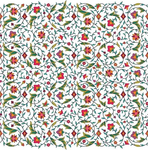 Arabesque arabic seamless floral pattern... | Premium Vector #Freepik #vector #persian #persian-pattern #islamic-decoration #ottoman-pattern Arabic Pattern Design, Branches With Flowers, Arabian Pattern, Wedding Illustration Card, Islamic Design Pattern, Motif Arabesque, Turkish Pattern, Seamless Floral Pattern, Arabesque Pattern