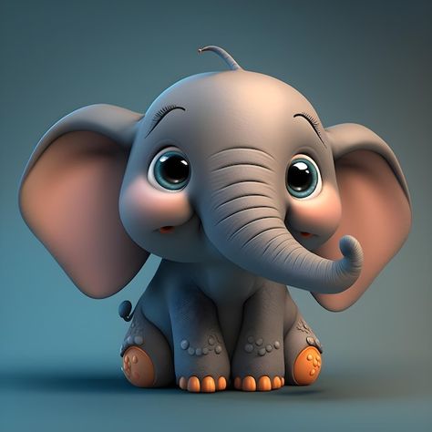 Elephant Animation, Ganpati Photo, Ganpati Photo Hd, Kids Poems, Mandala Designs, Clay Work, Chibi Characters, Cute Chibi, Baby Elephant