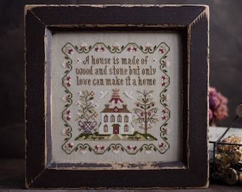 Primitive Cross Stitch, Primitive Cross Stitch Patterns, Little House Needleworks, Primitive Patterns, Blackbird Designs, Old Letters, Small Cross Stitch, Purple Paint, Cross Stitch Samplers