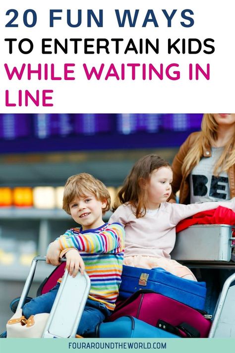 Looking for some ideas on how to keep the kids entertained while waiting in line on your next holiday vacation? Lengthy periods spent waiting in line at attractions are not fun and the more popular the attraction, the bigger the line-up. Do you know what’s even worse – waiting in line with kids! Here are some fun things to do in line to help keep everyone entertained. Silly Activities, Fun Games For Toddlers, Entertaining Toddlers, Family Games To Play, Fun Games To Play, Diy Party Games, Vacation Games, Disney Lines, Morning Meeting Activities