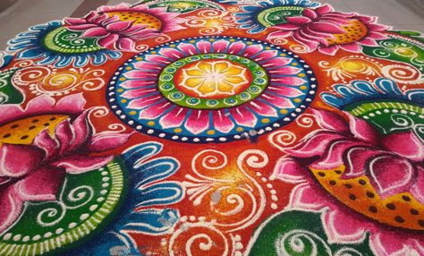 Diwali: Hindu Festival of Lights | Live Science Attractive Rangoli Designs, Easy Rangoli Patterns, Best Rangoli, Diwali Hindu, Unique Rangoli, Hindu Festival Of Lights, Rangoli Designs For Competition, Mural Art Design, Rangoli Designs Photos