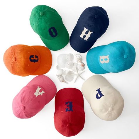 Initial Ball Cap, Navy Patch | Mark and Graham Fun Cotton Letter Print Baseball Cap, Classic Cotton Baseball Cap With Letter Print, Baseball Cap With Letter Patch, Casual Team-colored Baseball Cap With Letter Print, Cotton 5-panel Baseball Cap With Letter Print, Monogram Outfit, Nautical Stripes, White Patches, Mark And Graham