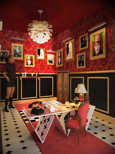 Escape Room Design, Room Escape Games, Alice In Wonderland Room, Alice And Wonderland, Alice In Wonderland Aesthetic, Escape Games, Poker Room, Escape Rooms, Alice In Wonderland Theme