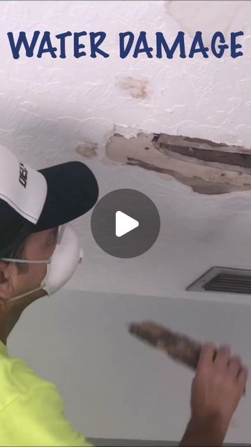 Paul Peck on Instagram: "How I Repaired A Water Damaged ceiling In One Day! #waterdamage #drywall #roofleak #drywallrepair #howto #ceilingrepair #diydrywall #diy #homerepair #homeimprovement #paulpeck #paulpeckdrywall #drywalltube" Ceiling Repair Ideas, Repair Ceiling Water Damage, Ceiling Drywall Repair, Drywall Repair Ceiling, Sheetrock Ceiling, Water Damaged Ceiling, Repair Ceilings, Ceiling Leak, Hanging Drywall