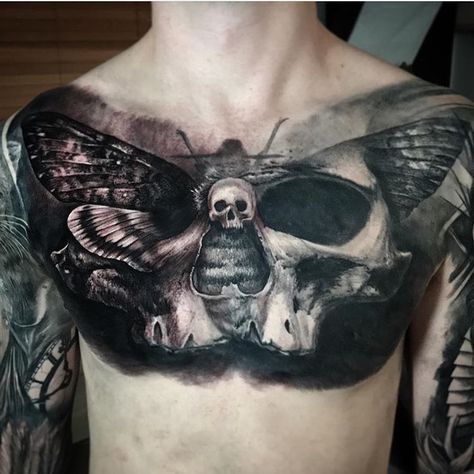 Anrijs Straume, Torres Tattoo, Front Neck Tattoo, Full Chest Tattoos, Piece Tattoo, Chest Plate, Wicked Tattoos, Scary Tattoos, Cool Chest Tattoos