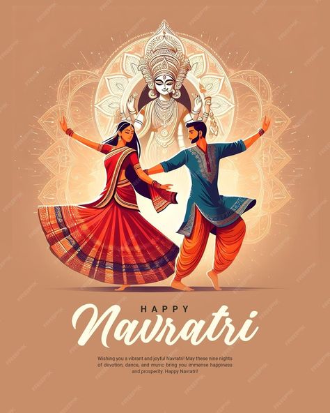 Happy Navratri and Shubh Navratri with Garba Couple celebration social media post template | Premium AI-generated PSD Garba Couple, Navratri Garba, Happy Navratri Images, Nature Background Images, Navratri Images, Social Media Post Template, Diwali Wishes, Happy Wishes, Nature Background