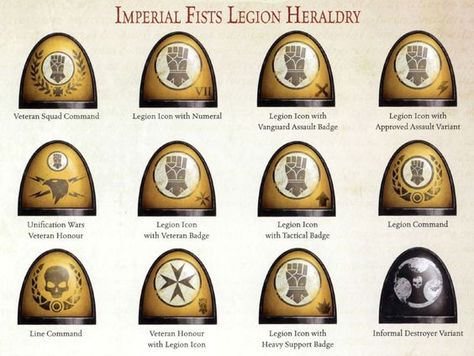 Imperial Fists Legion Heraldry Rogal Dorn, Warhammer Marine, Imperial Fists, Warhammer 40k Figures, Adeptus Astartes, The Horus Heresy, Warhammer 40k Art, Warhammer Models, Horus Heresy