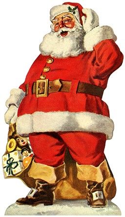 Christmas Santa Vintage Art!                                                                                                                                                      More Santa Claus Pictures, Images Noêl Vintages, Santa Klaus, Santa Claus Images, Santa Pictures, Vintage Christmas Images, Christmas Tablescape, Santa Claus Is Coming To Town, Christmas Ad