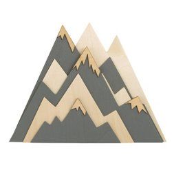 Mountains With Snow, 3d Mountain, Nursery Clock, Mountain Wall Decor, Baby Wall Decor, Wood 3d, Wood Nursery, Laser Projects, Wooden Wall Panels