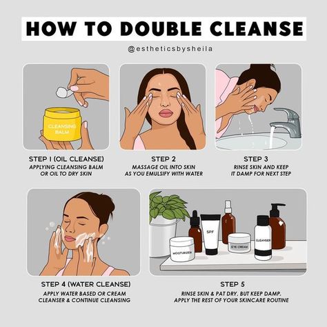 SHEILA | DURHAM ESTHETICIAN on Instagram: "Let’s talk about Double Cleansing! What’s the point? ▪️The benefit of double cleansing is that the first cleanser will break down any makeup, remove dirt and excess oils from the day and clean your skin. The second cleanser will address your particular skin type or concern and should have ingredients to hydrate, smooth or exfoliate and treat acne. Is it necessary? ▪️Here's a good rule of thumb: If your skin is acne prone or you tend to get oily by noo Flawless Skin Care, Double Cleanse, Hand And Foot Care, Skin Advice, Basic Skin Care Routine, Double Cleansing, Perfect Skin Care Routine, Skin Care Solutions, Skin Cleanser Products