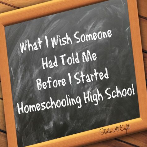 What I Wish Someone Told Me Before I Started Homeschooling High School - Advice for those first starting homeschooling or looking ahead to homeschooling the high school. Starting Homeschooling, Homeschooling High School, Homeschool High School Curriculum, School Advice, High School Curriculum, Homeschooling Tips, High School Advice, How To Start Homeschooling, High School Years