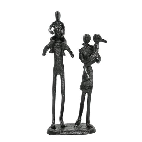 DreamsEden Rustic Family Figurines, Cast Iron Art Home Decoration Statue with Gift Card for Anniversary Birthday (Family of Four Carrying) -- Click image for more details. (This is an affiliate link) Metal Family Art, Art Fer, Couple Sculpture, Family Figurine, Couples Anniversary, Family Of 4, Artistic Home, Family Of Four, Family Art