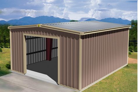 24x24 Steel Building Price Farm Storage Buildings, Steel Garage Buildings, Metal Building Prices, Metal Garage Kits, Metal Garage Buildings, Hay Storage, Metal Shop Building, Metal Building Designs, Building A Pole Barn