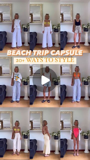 Chandler DeHart | 20+ ways to style the beach trip capsule👙🌊🦀🍋🏖️🐚 what do we think?! https://liketk.it/4EHCl | Instagram Minimal Beach Outfit, Beach Vacation Outfits 2024, Chandler Dehart, Travel Outfits Women, Beach Trip Outfits, Beach Vacation Outfits, Outfit Challenge, Trip Outfits, April 27