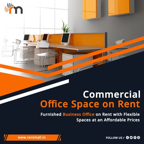 Commercial Rental Space, Office Rental Space, Space Poster Design, Commercial Space For Rent, Graphic Design Education, Small Business Office, Commercial Space Design, Office Rental, Office Space For Rent