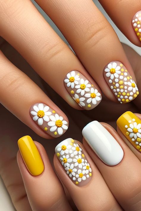 39 Flower Nails That Are Absolutely Blooming Nails Kids, Cheetah Nail Designs, Pastel Nail Art, Pink Nail Art Designs, Simple Spring Nails, Spring Nail Trends, Green Nail Designs, Spring Nail Designs, Cute Spring Nails