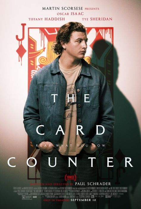 Fantastic Movie posters #SciFi movie posters #Horror movie posters #Action movie posters #Drama movie posters #Fantasy movie posters #Animation movie Posters The Card Counter, Gameday Poster, Bad Genius, Martin Scorsese Movies, Leto Atreides, Lost Poster, Teaser Poster, Tiffany Haddish, Noir Movie