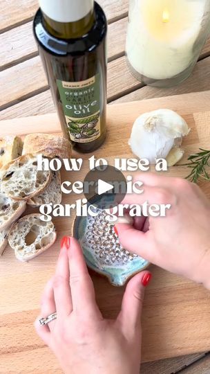 The garlic graters are a success! They also have a little pour spout so you can mix up olive oil and garlic and pour it into a salad dressing or onto a skillet while you cook! yum 🧄🤌🏼#potterytiktok #ceramics #ceramics #handmade #garlic #garlicgrater #pottery #wheelthrown #clay | Ceramics Posting Garlic Grater Ceramic, Pottery Garlic Grater, Ceramic Garlic Grater, Garlic Grater, Garlic Olive Oil, Pottery Ideas, Clay Ceramics, Wheel Thrown, Salad Dressing