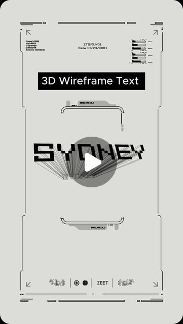 ZEET on Instagram: "Type Tricks [Sydney] - 3D wireframe text in Adobe Illustrator. 
.
.
.
.
.
.
.
#graphicdesign #typography #howto #designhack #adobeillustrator #adobeillustratortutorial #logodesign #logotype #wordmark #wordmarklogo #branddesign" 3d Wireframe, Adobe Illustrator Tutorials, Word Mark Logo, Design Hack, Wireframe, Adobe Illustrator, Sydney, Branding Design, Illustrator