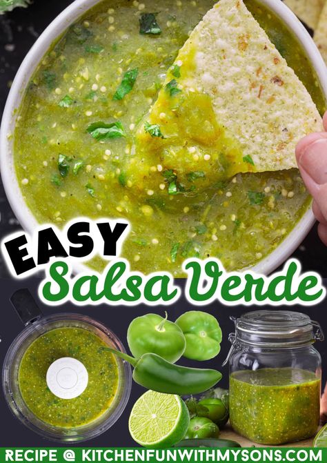 Best Homemade Salsa, Mexican Salsa Verde, Tomatillo Recipes, Tomatillo Salsa Recipe, Best Salsa Recipe, Rotel Recipes, Roasted Tomatillo Salsa, Homemade Salsa Verde, Spring Appetizers