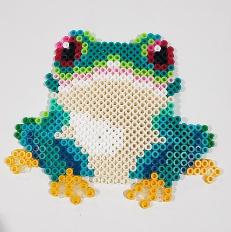 Fuse Bead Animals, Perler Bead Patterns Printable, Perler Beads Frogs, Sloth Perler Bead Patterns, Hama Beads Patterns Animals, Perler Bead Patterns Animals, Dino Perler Beads, Perler Bead Cow, Peeler Beads Patterns Cute