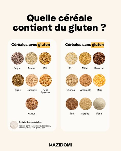 Savez-vous qu'il existe des céréales sans gluten ?  ⁠Outre les céréales, pensez également :⁠ 👉 Aux tubercules (pommes de terre, patates douces) 👉 Aux légumineuses (pois chiches, lentilles, haricots secs)⁠   Les KAZIDAYS ont démarré aujourd’hui : des promos exceptionnelles sur TOUS les produits Kazidomi.  ⌚️ Rdv sur notre site (lien en bio)pour profiter de notre promo jusque samedi   ⁠___⁠ #céréales #gluten #sansgluten #glutenfree #legumineuses #tubercule #alimentation #nutrition #consommation Food Map, Global Cuisine, Digital Creator, Detox Recipes, Sans Gluten, Food For Thought, Savoury Food, Food Hacks, Health Food