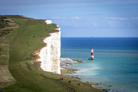 Beachy Head, East Sussex | Lots of folks out for a walk alon… | Flickr Lighthouse Inspiration, Beachy Head, Seaside Cottage, East Sussex, Once In A Lifetime, Nautical Decor, A Walk, The Earth, Beautiful Photo