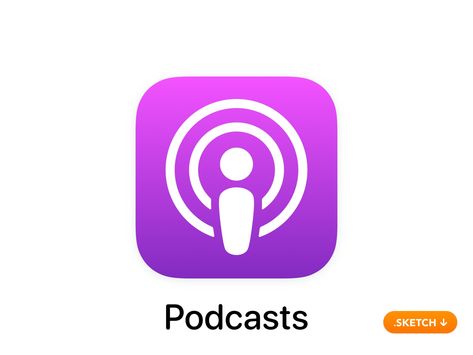 Apple "Podcasts" App Icon - iOS 13 by Around Sketch Podcasts Icon Aesthetic, Apple Podcast Logo, Apple Maps Icon, Podcast App Icon, Apple Music Icon, Podcast App, Apple Vector, Google Play Gift Card, Podcast Logo