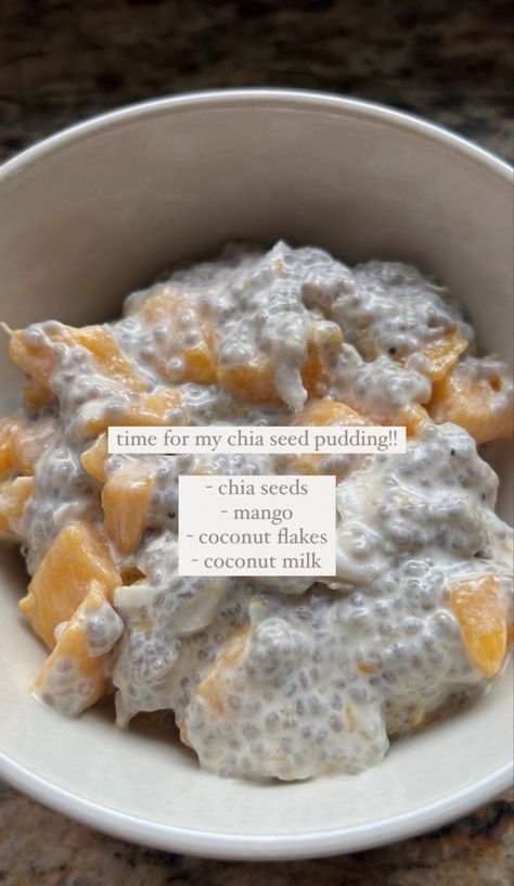 Mango Chia Seed Pudding, Lost 100 Pounds, Healthy Food Dishes, Chia Seed Pudding, Healthy Lifestyle Food, Healthy Food Motivation, Food Is Fuel, Healthy Sweets, Fitness Trainer