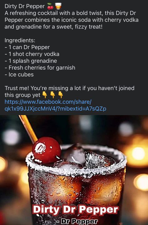 Dirty Doctor Pepper Cocktail, Dr Mcgillicuddy Apple Pie Drinks, Dr Pepper Drinks Ideas, Fireball Drinks, Cherry Vodka, Ayurvedic Healing, Liquor Drinks, Makeover Bedroom, Alcohol Drinks