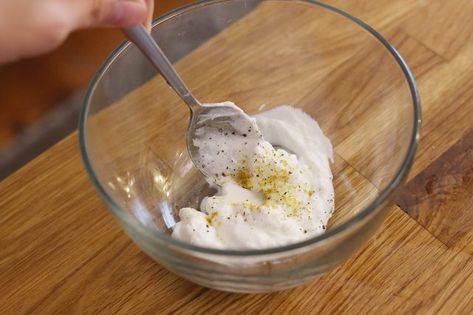 How to Make Greek Yogurt Taste Like Sour Cream | eHow Sour Cream From Yogurt, How To Make Sour Cream With Yogurt, Greek Yogurt Sour Cream Recipe, Greek Yogurt Vs Sour Cream, Sour Cream From Greek Yogurt, Yogurt Sour Cream, Easy Valentines Snacks, Plain Greek Yogurt Recipes, Sour Cream Alternative