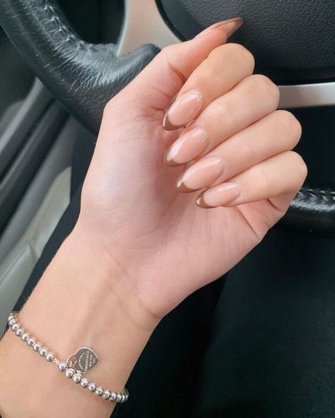 Modern French Manicure, French Nail Ideas, Oval Acrylic Nails, Almond Nails French, Set Nails, Chicken Dip, Simple Acrylic Nails, Modern French, Almond Nails Designs