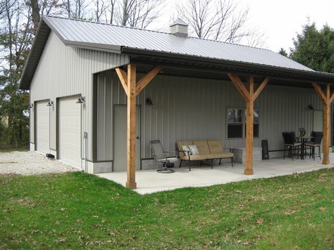 40x60 Metal Building, Metal Building House, 30x40 Pole Barn, Shop Building Plans, Pole Barn Shop, Pole Barn Designs, Metal Garage Buildings, Metal Shop Building, Pole Barn Garage