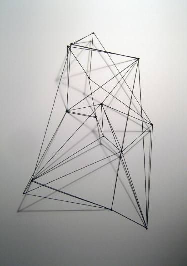 Andrew K Green: “Untitled K”, Sculpture Shapes Drawing, Geometric Sculpture, Drawing Tattoo, Drawing Ink, Art Japonais, Elements Of Design, Wire Sculpture, Sculpture Installation, Abstract Sculpture