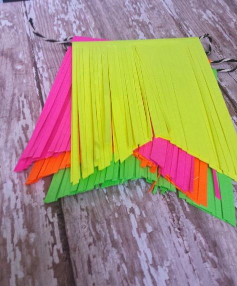 Diy Neon Party, Diy Pennant, Diy Pennant Banner, Dance Party Decorations, Glow Party Decorations, Neon Party Decorations, 80s Party Decorations, Birthday Pool Party, Glow In Dark Party