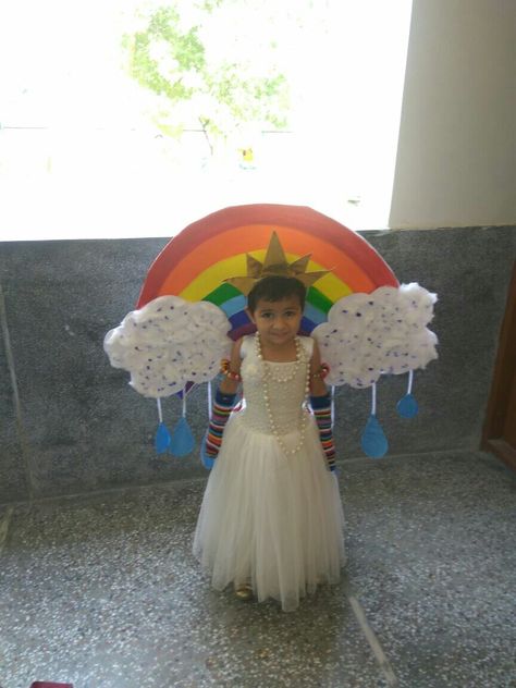 Fancy dress.. Rainbow Rainbow Fancy Dress, Rainbow Costume Diy, Rainbow Costumes, Anime Room, Fancy Dress For Kids, Button Art, Diy Costumes, School Activities, Gifts For Husband