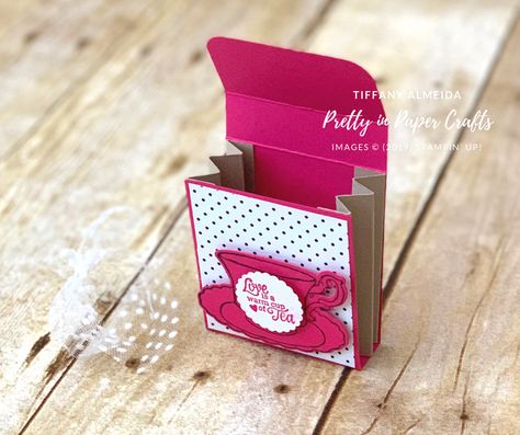 Tea Together, Tea Crafts, Chocolate Card, Tea Holder, Gifts Box, Gift Holders, Gift Box Template, Tea Bag Holder, Going Live