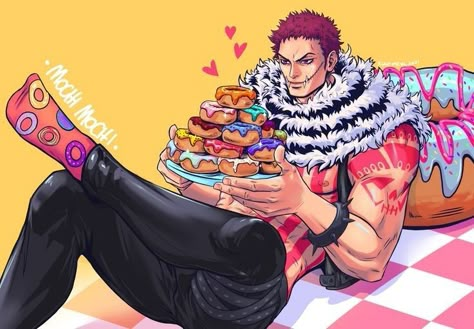 Memes One Piece, Big Mom Pirates, Charlotte Katakuri, Donut Cake, Big Mom, Eustass Kid, One Piece Man, One Piece Funny, One Peice Anime