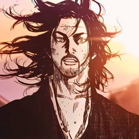 Miyamoto Musashi Pfp, Musashi Pfp, Vagabond Pfp, Musashi Icon, Calm Pfp, Kenshin Le Vagabond, Miyamoto Musashi Art, Blonde Anime Characters, I Have No Enemies